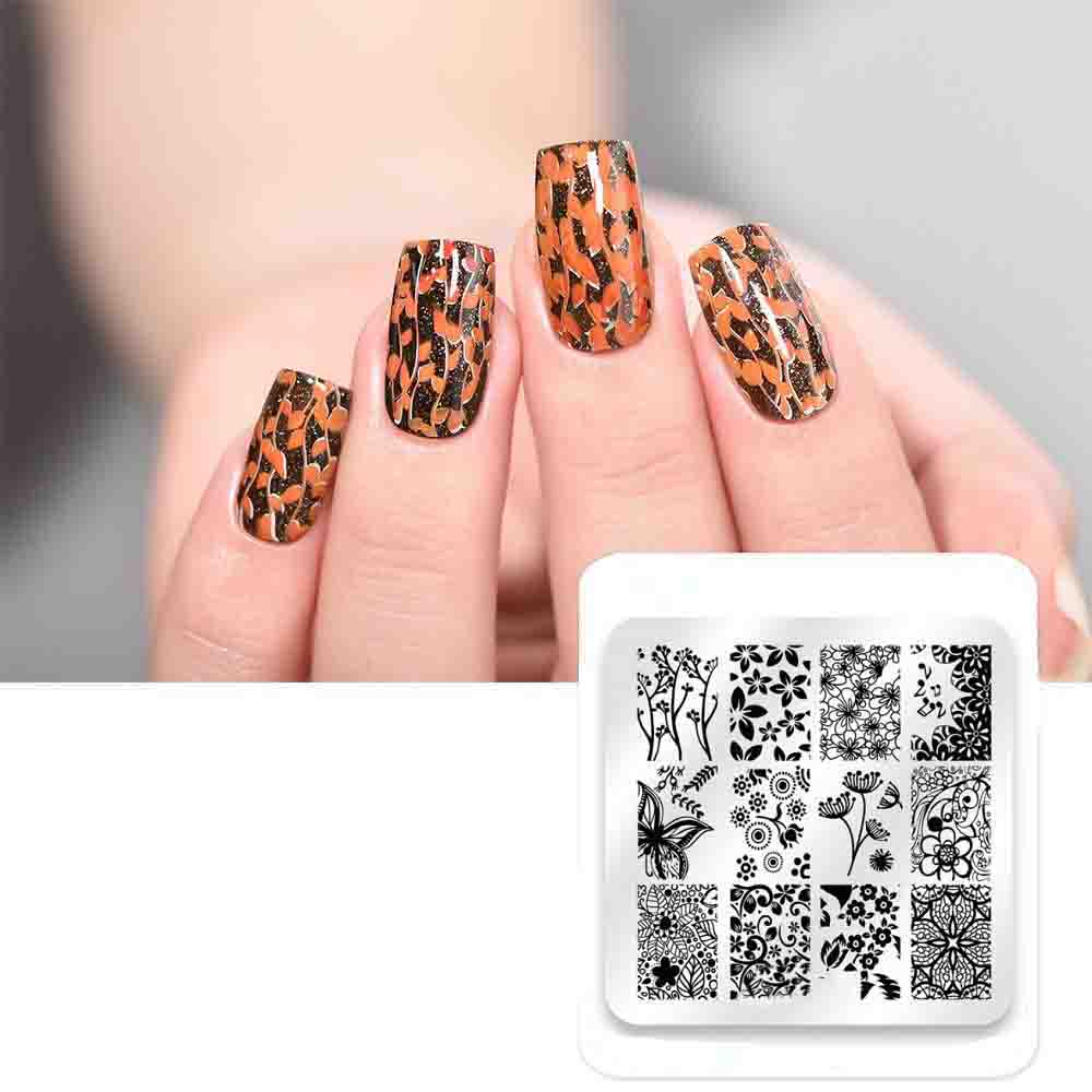 Nail Stamping Plates Stamp Template Manicure Templates Nail Stamping Plate Stencils DIY Nails Art Tools