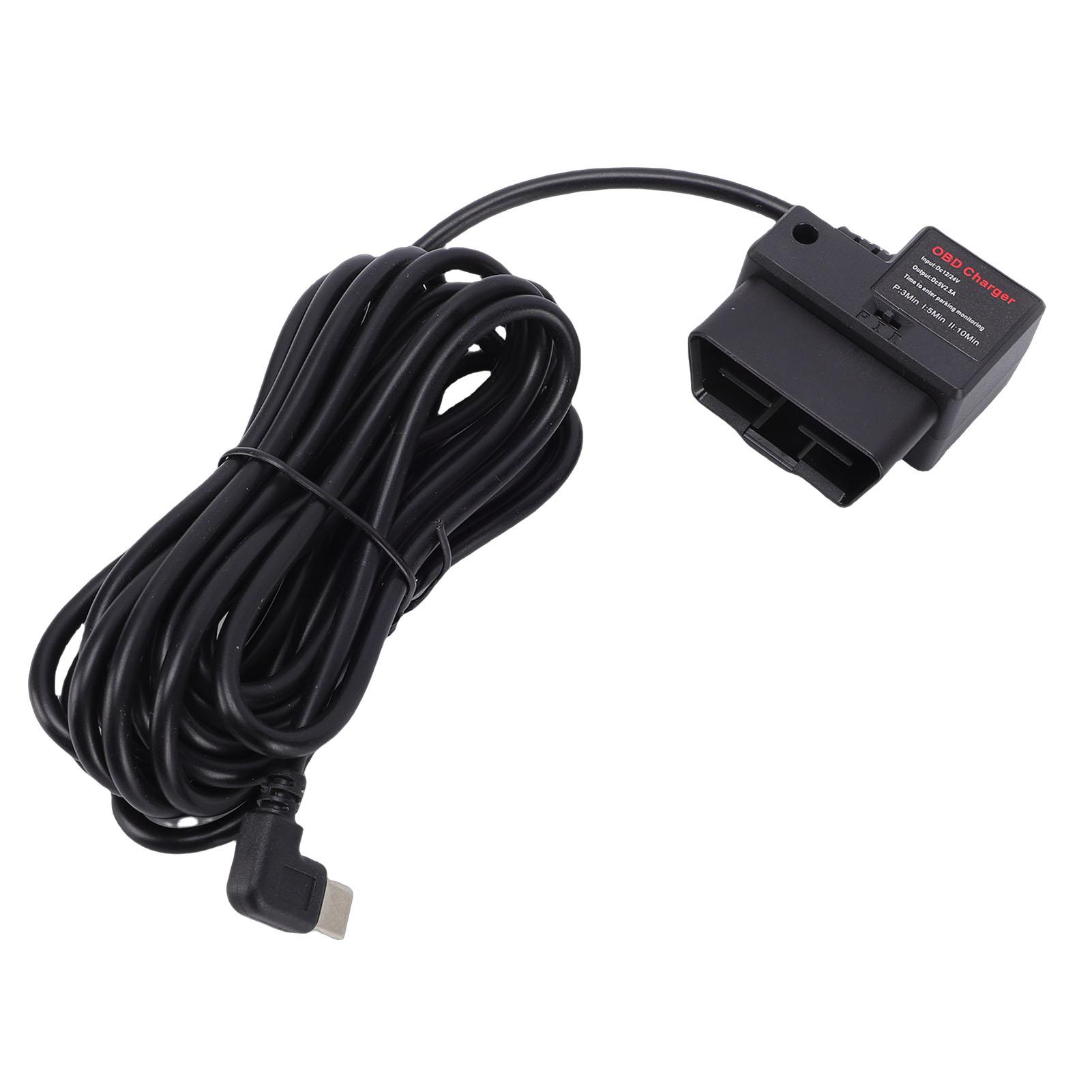 

Cam Hardwire Kit Type C to OBD with Adapter Cable 12-24V to 5V Support Parking 24 Hours Monitoring for Car GPS cam