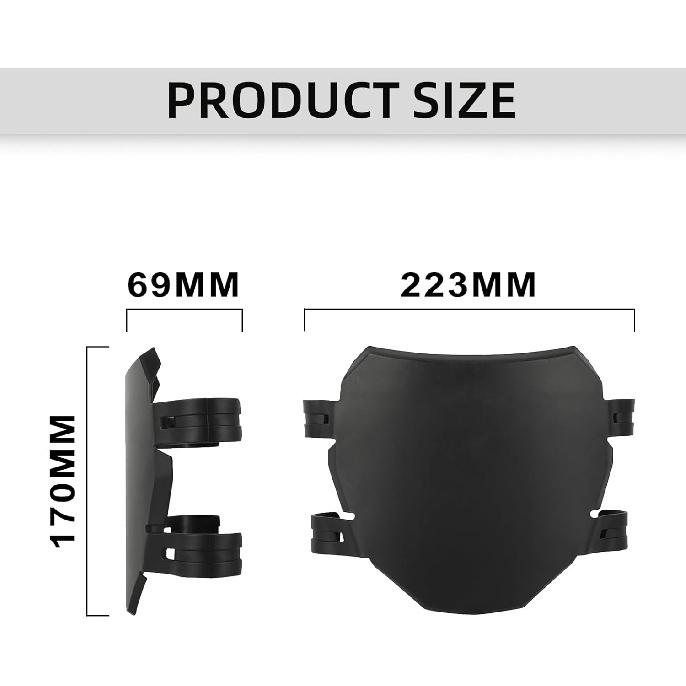 Front Number Plate For Ebike,8.78″*6.69″ Plate Replacement For Ridstar Q20/Tutti Soleil 01/Surron Light Bee/Talaria Sting MX3 MX4 MX5/E Ride