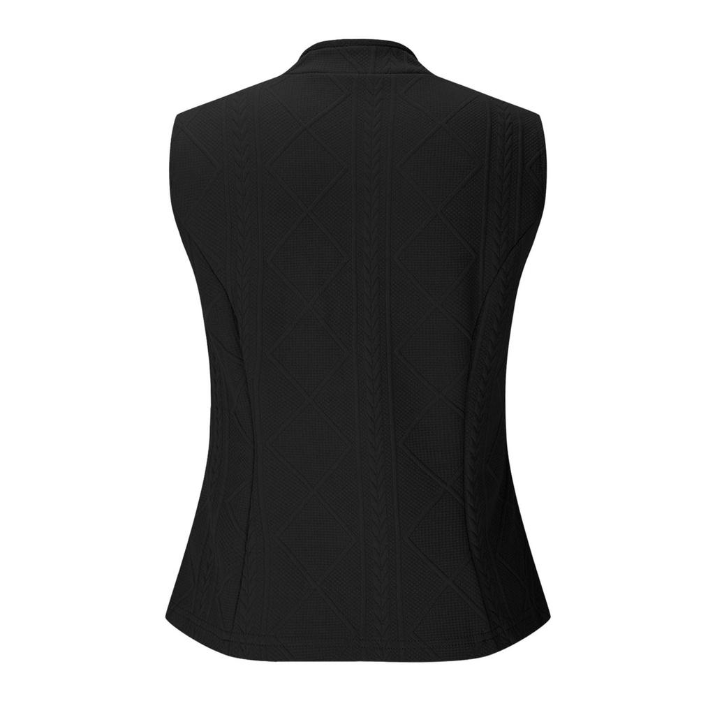 Women's Fashion Solid Color Commuting Button Vest Vest Top