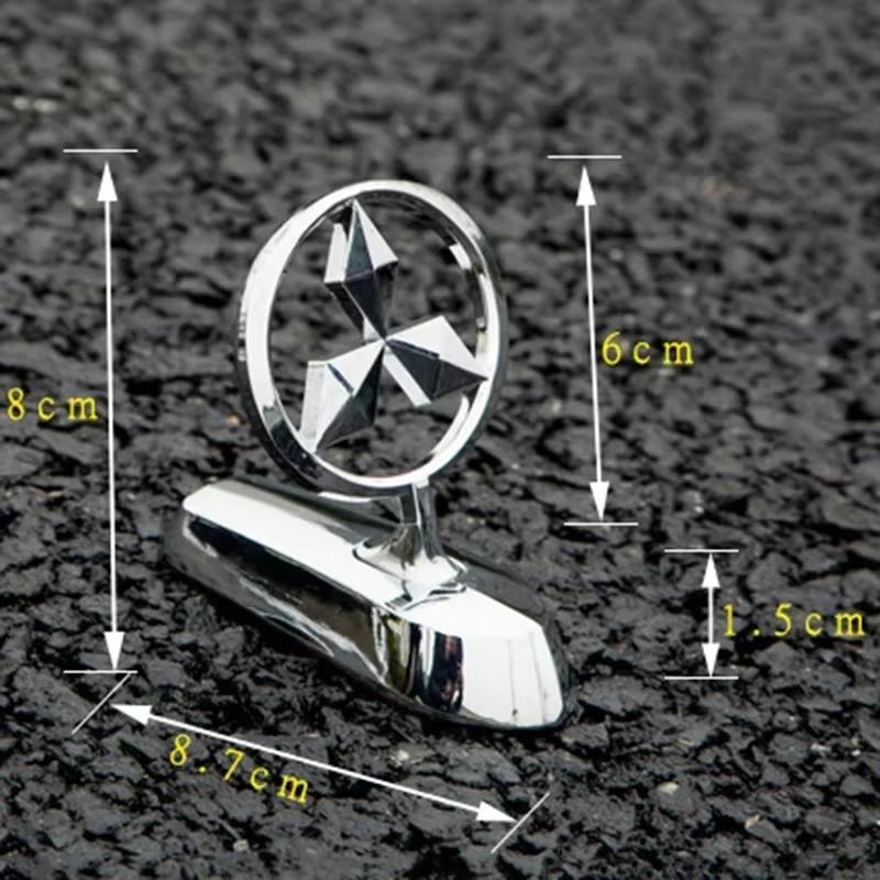 wzvc4 for Mitsubishi Car Metal Chromed Emblem Front Hood Badge stickers Pajero RALLIART ASX Lancer Outlander Mirage Eclipse Decoration