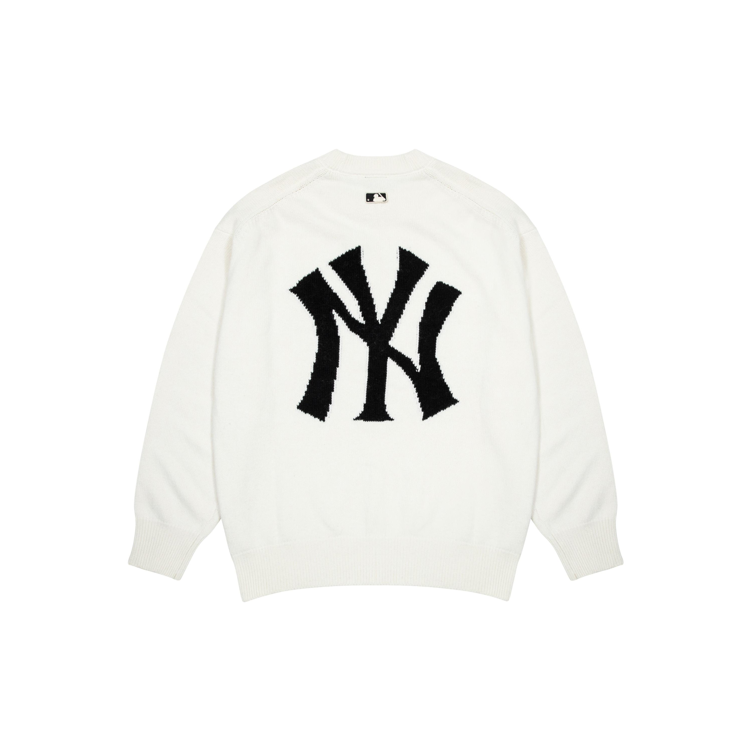 MLB New York Yankees Sweaters Unisex Cream Crew Neck Moderate Other 3AKPB0126-50CRS M