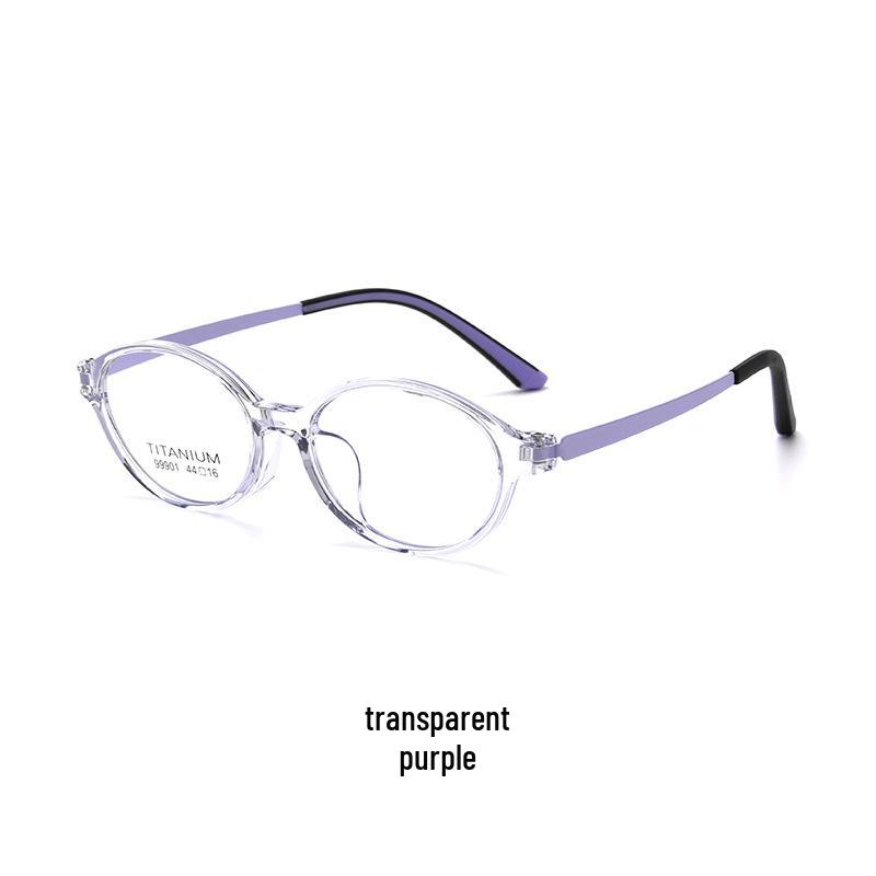 Children's Ultralight Pure Titanium Eyeglass Frames - Retro Round Design for Girls and Boys with Myopia (Model 99901T)