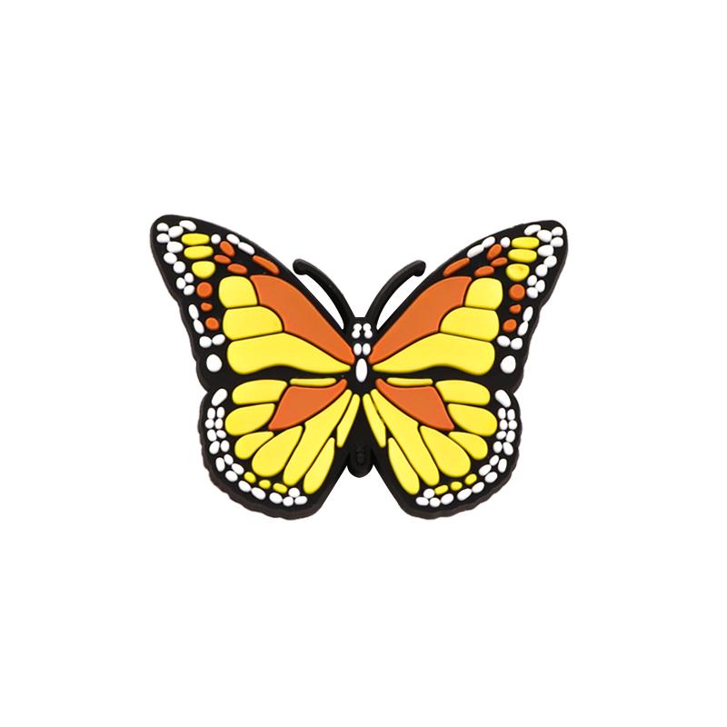 New 1PCS Butterfly Shoe Charms Summer Shoes Decorations Jeans for Girl Boy Designer Women Shoes Accessories for Shoes Charm Pins