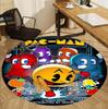 PAC Pattern Round Rug, Indoor/Outdoor Mat, for Picnic, Gameroom, Bedroom, Office, Living Room, Home Decor Carpet, Birthday Gift