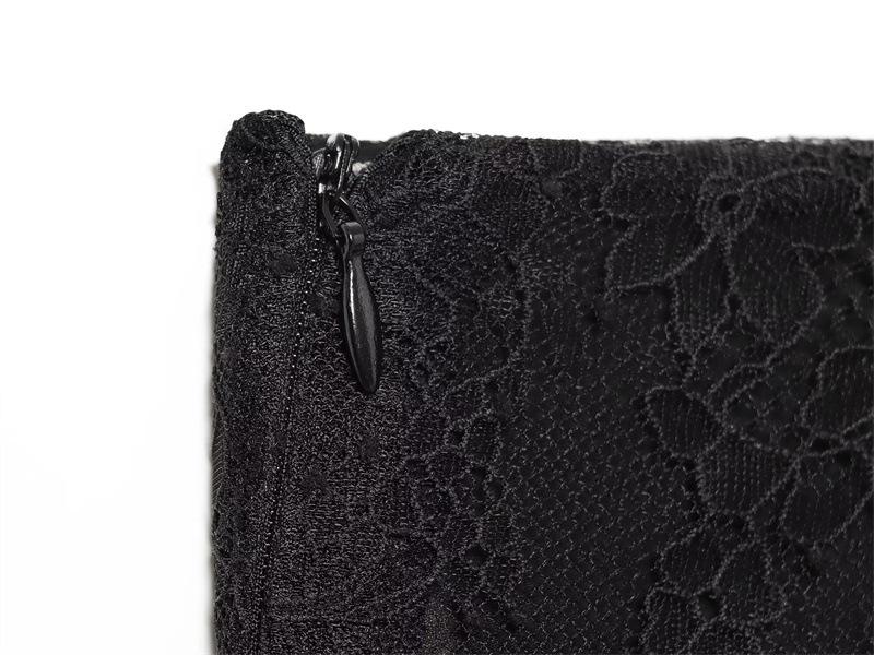 European & American 2025 Autumn Lace Midi Skirt