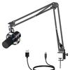 WM8 Dynamic USB/XLR Desktop Microphone Streaming Gaming Podcast Recording With RGB Lighting Metal Stand
