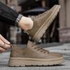 Men's casual shoes autumn new lace-up retro simple versatile soft sole breathable non-slip sports shoes