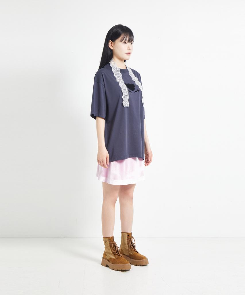 COTTONREBIRTHCLUB Boxy Thunder Graphic T-Shirt (Charcoal)