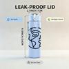 1PC World Globe Love Outline 750ml Color Plastic Sports Water Bottle Leakproof Flip Straw Lid Suitable for Sports Office Home Use