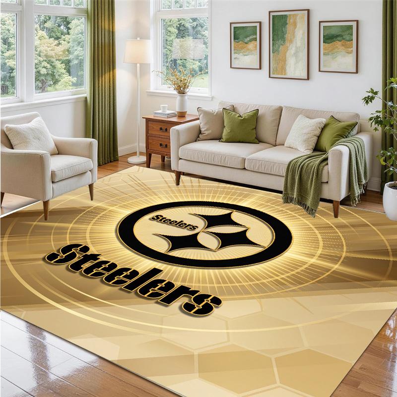Covor din Catifea Cristal cu Design Pittsburgh Steelers Covoraș Decorativ Moale pentru Dormitor Intrare