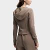 FILA Original Fashion Lifestyle Series Slim Fit Knitted Hooded Zip Jacket Women jackets F11W629502F-BN