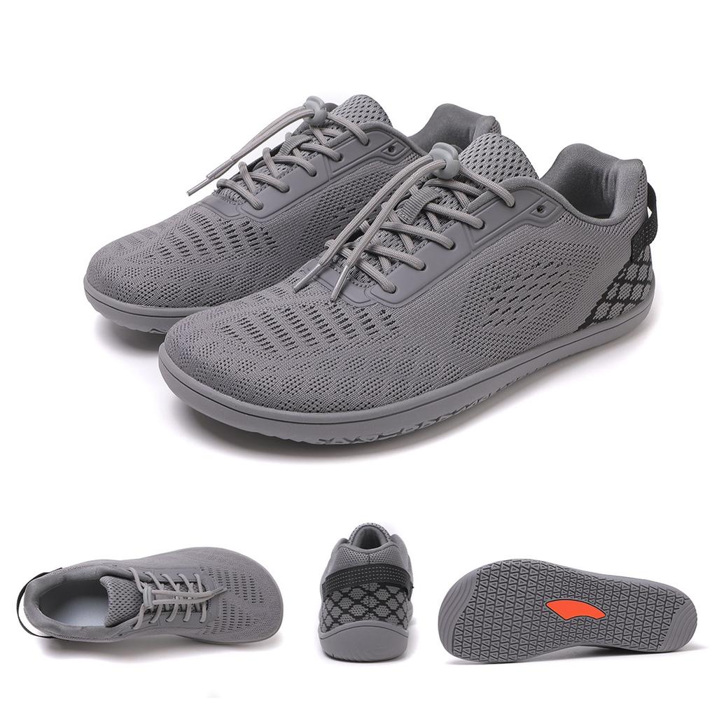 Unisex Casual Lace-Up Round Toe Sneakers Lightweight Breathable Mesh Upper Flexible Sole Comfortable Fit Suitable for Wide Feet