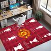 Tappeto con Fantasia Manchester United F.C., Tappetino da Interno/Esterno, per Picnic, Sala Giochi, Camera da Letto, Ufficio, Soggiorno, Tappeto Decorativo per la Casa, Regalo di Compleanno