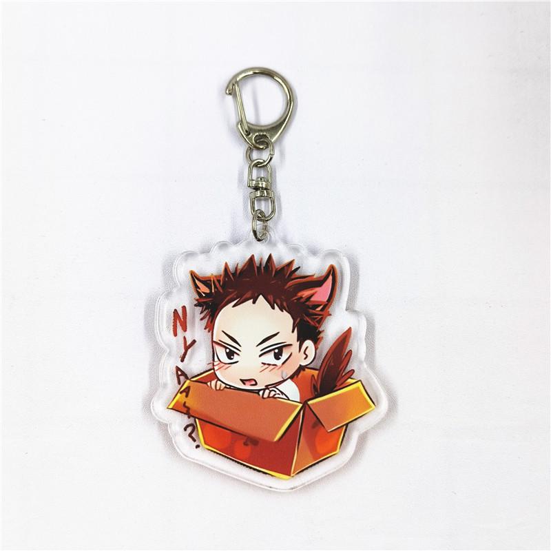 Haikyuu!! Double-Sided Keychain Pendant: Hinata, Kageyama, Kenma