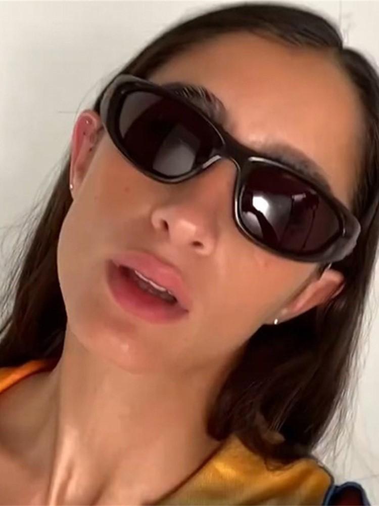 Vintage Y2K Punk Cat Eye Women Sunglasses Brand Designer Fashion Retro Outdoor Sports Shades UV400 Men Driving Sun Glasses