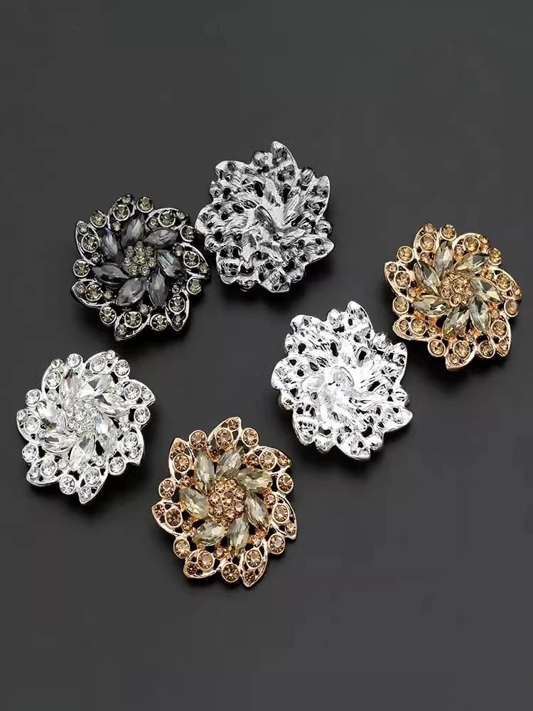 1pcs Round Metal Buttons for Clothing Designers Decorative DIY Crafts Wide Garments Fur Mink Coat Sewing Accessories