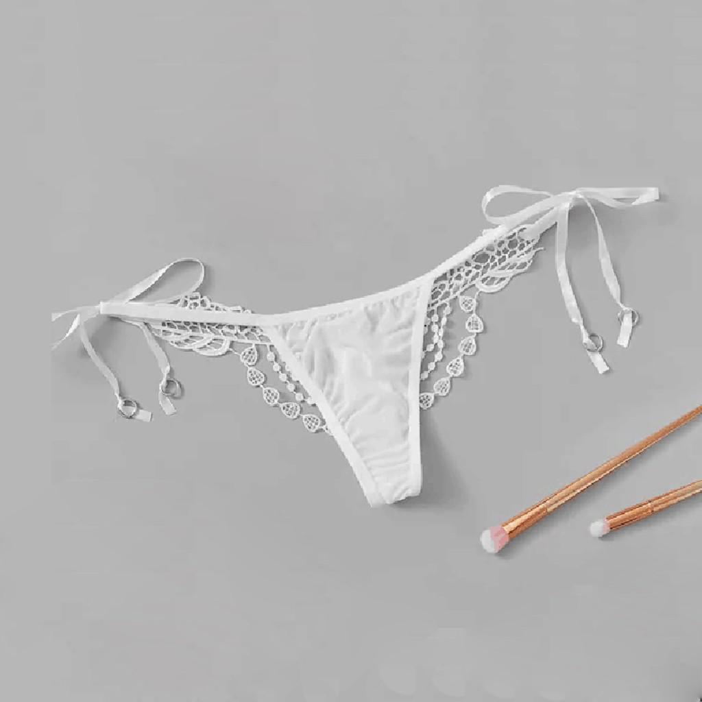 

[Брисанд] Мода Женщины Сексуальный кружевной галстук Боковые кружевные трусики Нижнее белье Стринги G-стринги