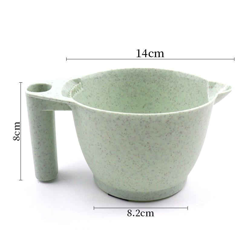 

Миска для смешивания краски для окрашивания, инструмент для укладки волос своими руками, дизайн с нескользящей ручкой, профессиональные салонные аксессуары для укладки волос зелёный