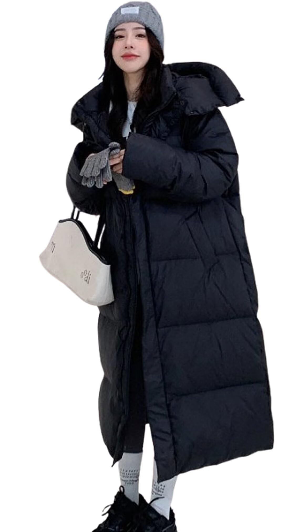 

Вашархей Даун Бенч Высокий Длинный Свободный Съемный Однотонный Толстый Верхняя одежда для Женское Пальто до колена, Воротник, Длина, Посадка, Утепленный, Капюшон, Цвет, Теплый, чёрный