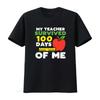 My Teacher Survived 100 Days 100th School Kids Boy Girl T Shirt Vintage Washed Soft Stylish Versatile Fashion Unisex Slightly