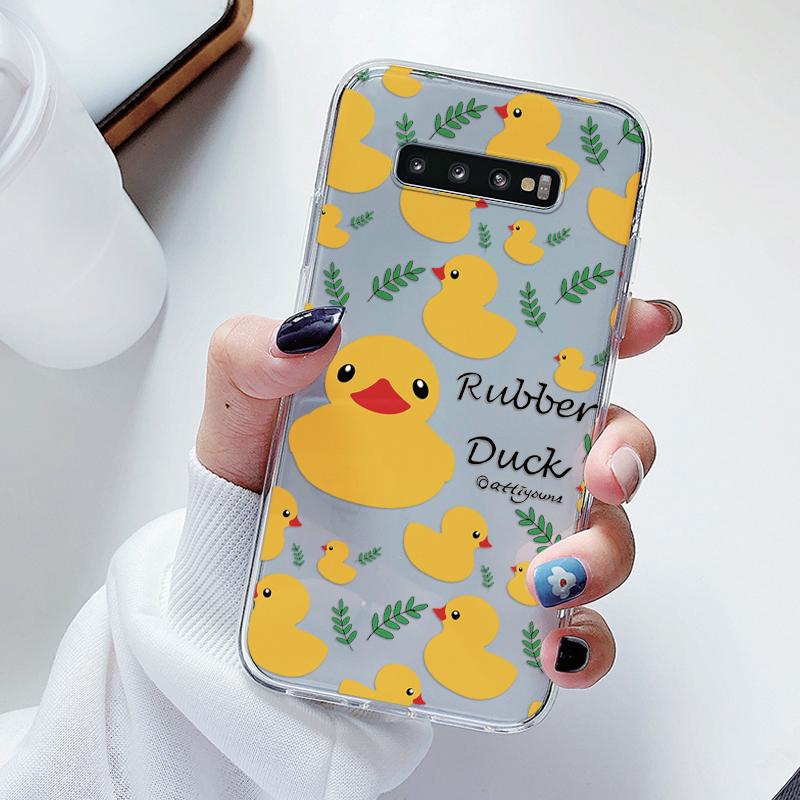 For Samsung Galaxy S10 S10E S 10 Plus Phone Case Cartoon Back Cover Transparent Soft Silicone Flower Funda For Samsung S10+ Cute