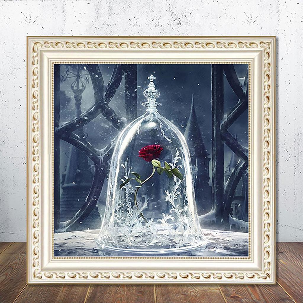 DIY Full Drill Diamond Painting 5D Effect Crafts Stitch Kit Home Decor (Rose S Size)
