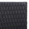 Sun Lounger in Black and Brown Poly Rattan & Solid Acacia Wood