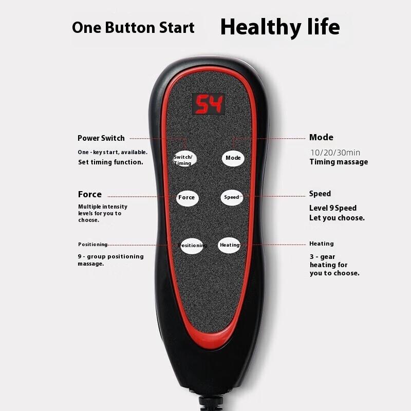 Electric Heating Vibrating Full Body Massager Chair In Cushion Car Home Office Lumbar Back Neck Mattress Pain Relief