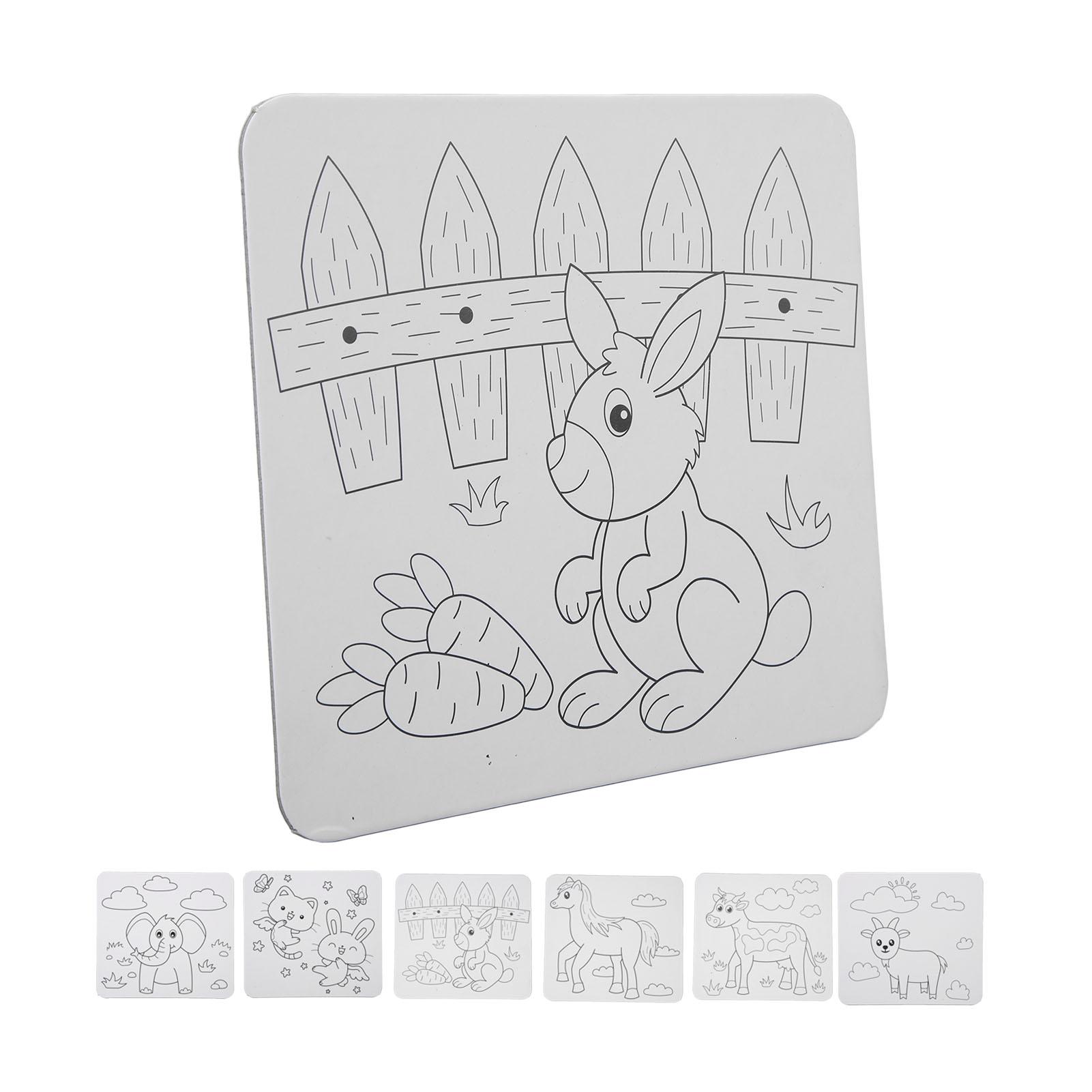 Предварительно нарисованный холст с контуром животного — фото 7