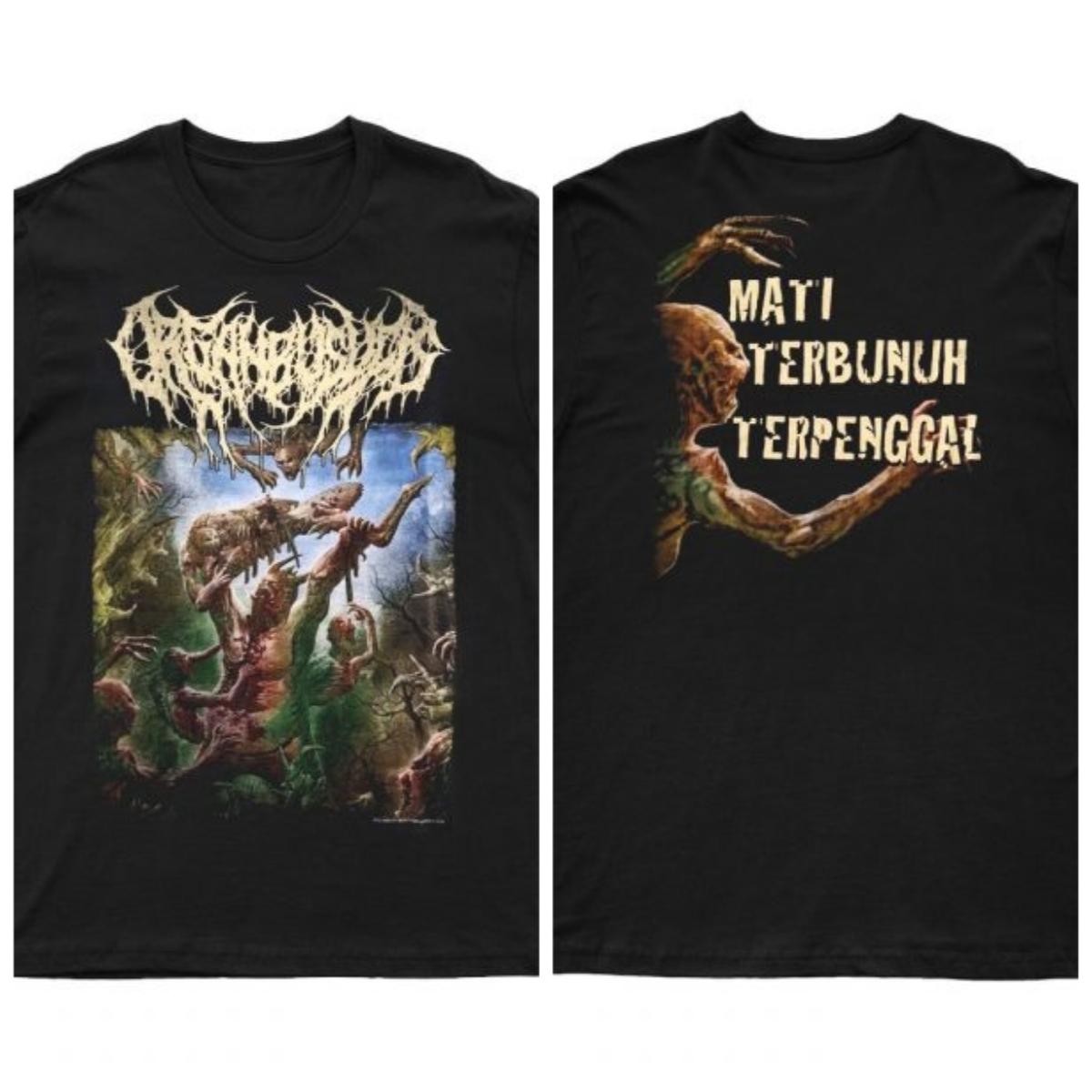 

2025 New MATI TERBUNUH TERPENGGAL Printed Unisex Street Fashion Trend Short Sleeved Pure Cotton Round Neck 4XL