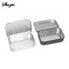 Metall Rechteckige Leere Mini Zinn Box Weißblech Push Candy Pille Fällen Bins Jar Klapp Behälter Kleine Organizer Lagerung Box