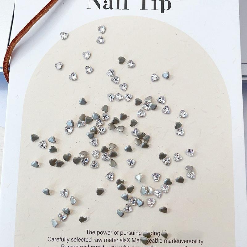 50Pcs Mini Size 3D Zircon Marquise Shape Nail Art Charms Gem Stones Accessories Nail Decorations Supplies Materials
