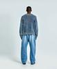 51Peosenteu Metal Logo Denim Knit - Blue