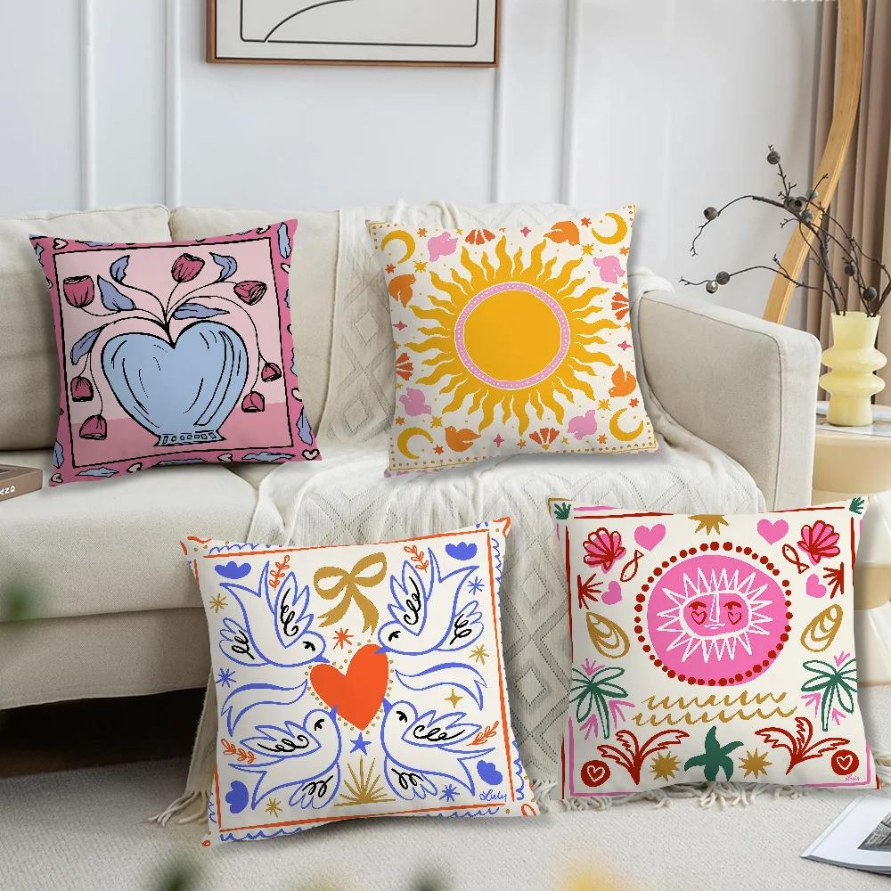 Colorful Decorative Pillowcases With Various Patterns Office Car Sofa Bed Cushion Cover Home Bedroom Decoration