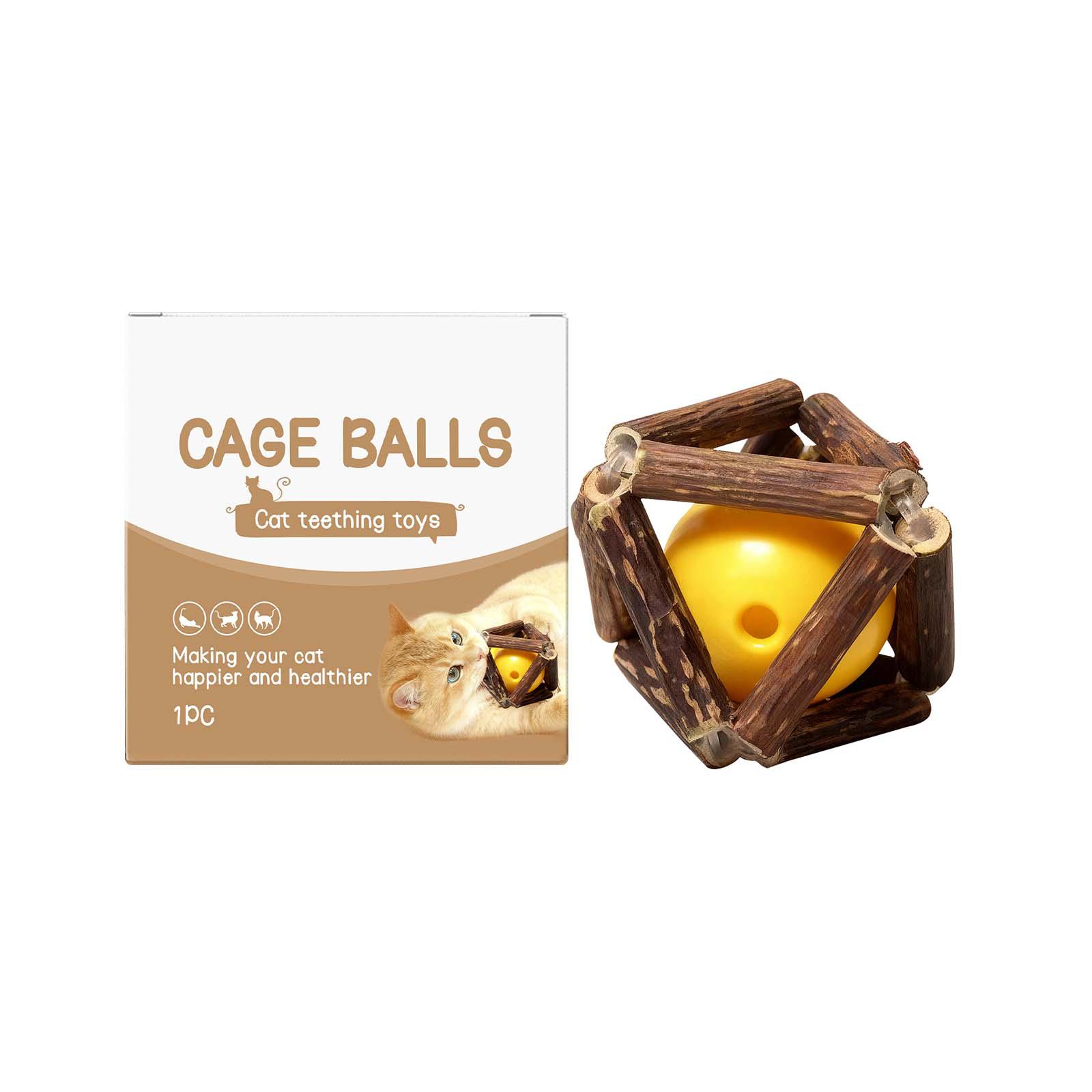 

The -biting Toy Made Of Wooden Tianliao Plastic Material Has A Cute Shape That All Cats. One Size жовтий