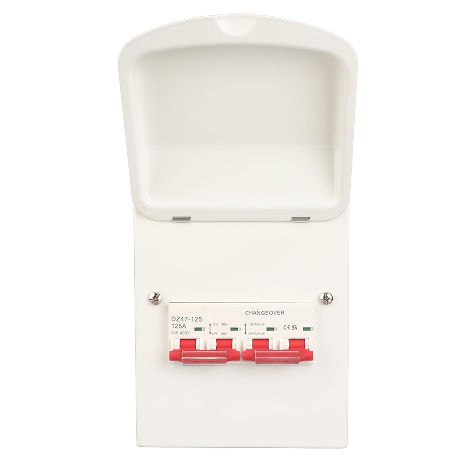 

Interlocking Circuit Breaker Single Phase Iron Shell 125A Dual Power Circuit Breaker with Distributi