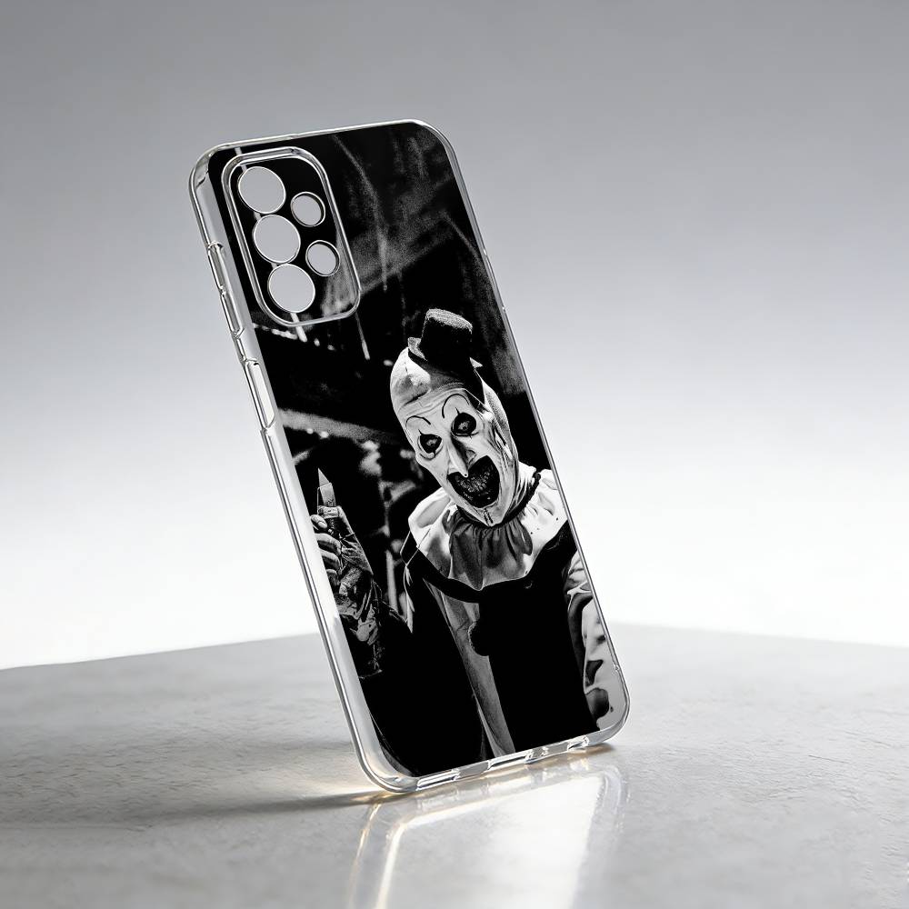 Art the Clown horror T-Terrifier Phone Case Transparent Silicone Soft For Samsung S25,S24,S21,S22,S23,S30,Ultra,S20,Plus,Fe