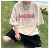 Devil Wings T-shirt Men's Short-sleeved Trendy Loose T-shirt Summer And Autumn New American High Street Tops Short-sleeved Men