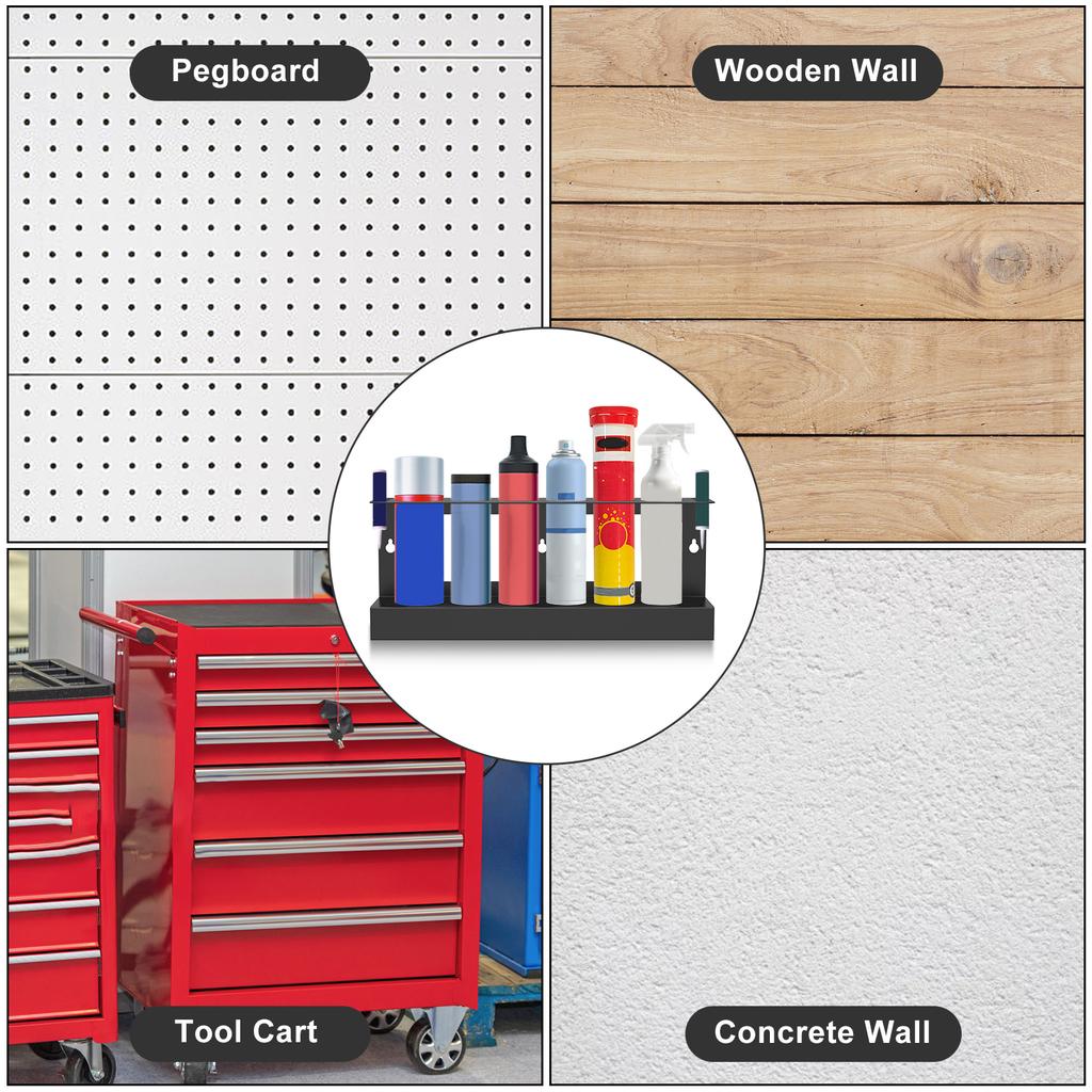 Caulking Gun Holder Wall Mount Heavy Duty Steel Hand Caulking Gun Storage Rack Organizer Garage Space Saving Caulking Holder