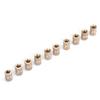 10pcs M6 Brass Cylinder Knurled Round Molded in Insert Embedded Nuts (M6*10L*8.3MM)