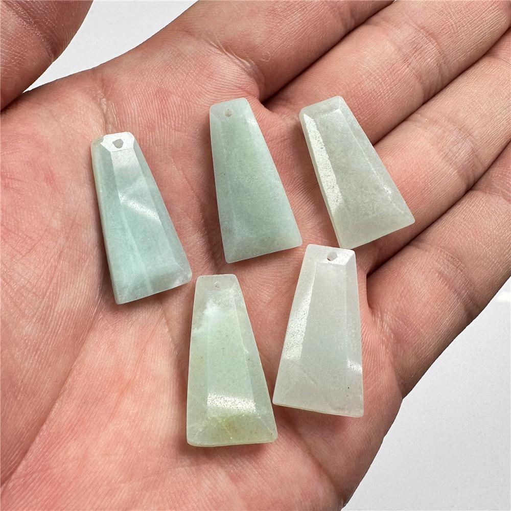 Trapezoid Natural Stone Pendants Labradorite Tiger Eye Amethysts Lapis Gems Beads Pendant For Finding Making Necklaces Earrings