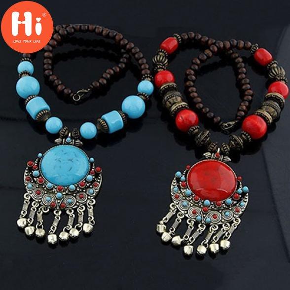 Hi Healthy Bodycare Women Vintage Bohemia Style Pendant Long Chain Sweater Necklace Ornaments Charm