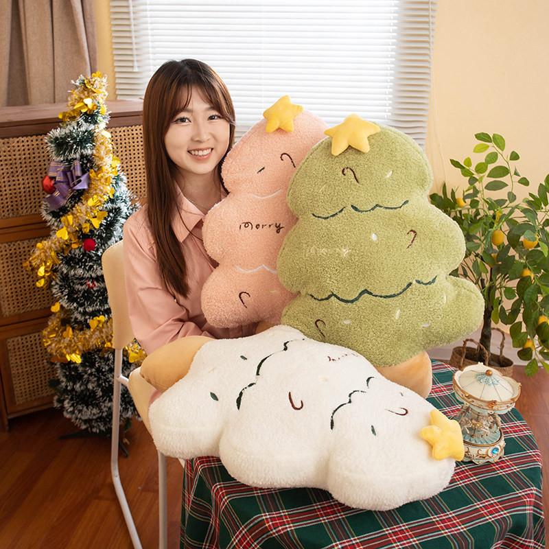 Tree Christmas Plush Toy Pillow Plant Stuffed Doll Bedroom Gift Decorations