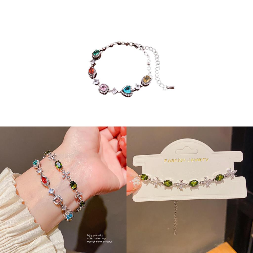 Geometric Heart Charm Bracelet With Silver Finish For Women Gift Holiday