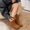 Soft-soled Retro Maillard Stacking Boots Women's New Autumn Platform Short Boots Western Martin Boots