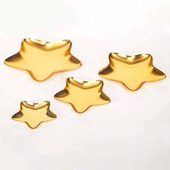 Creative Star-Shaped Metal Dessert Tray Small Appetizer Plate for Cake Fruit