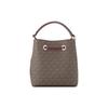 Michael Kors MK Suri Commuter Monogram Drawstring Leather Bucket Bag Women Handbags Berry-Purple 35T0GU2C0B-MERLOT