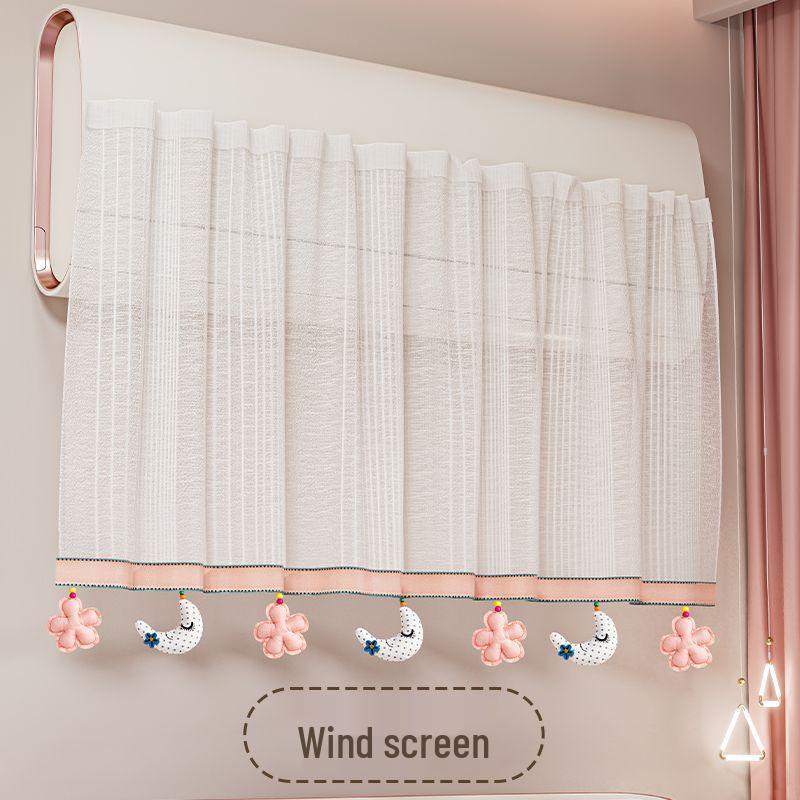 Duvara Monte Bebek Güvenli Klima Kalkanı: Tül Perde ile Doğrudan Darbeleri ve Tozu Önler