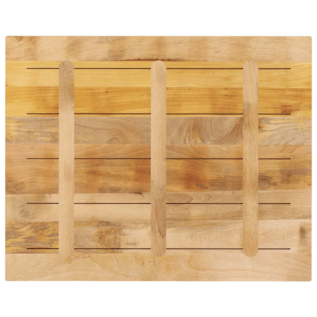 Vidaxl Blat Do Stolika, 90X80X2,5 Cm, Prostokątny, Surowe Drewno Mango